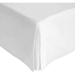 LinenZone 400 Thread Egyptian Cotton Base Valance Sheet Hotel Quality, White - Single