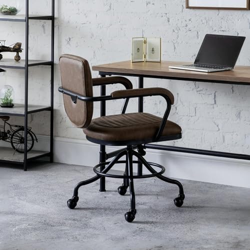 Julian Bowen Gehry Upholstered Office Chair - Brown & Black Chairs