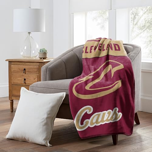 Northwest Cleveland Cavaliers NBA Officially Licensed 46?????60??? Microfiber Throw Blanket ??? All Team Logos & Colors ??? Cozy Game Day Throw for Fans, Living Room, Couch & Dorm