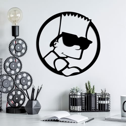 Stylish Black Decorative Metal Wall Accessory, 33 x 33 cm, 100% Metal, 1.5 mm Thickness, Perfect for Modern Home Decor & Art Display