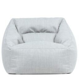 icon Natalia Outdoor Bean Bag Chair, Grey, Large Adult Bean Bag with Filling Included, Armchair, Garden Seat, Garden Chair, Outdoor Seating