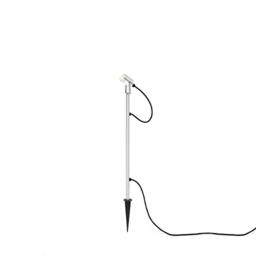 Konstsmide Garden Lighting Monza LED Outdoor Landscape Spot Light with Ground Spike Large 107.5cm/High Powered 1 x 3 Watt LED Garden Lights/Aluminium Silver/Outside Lights