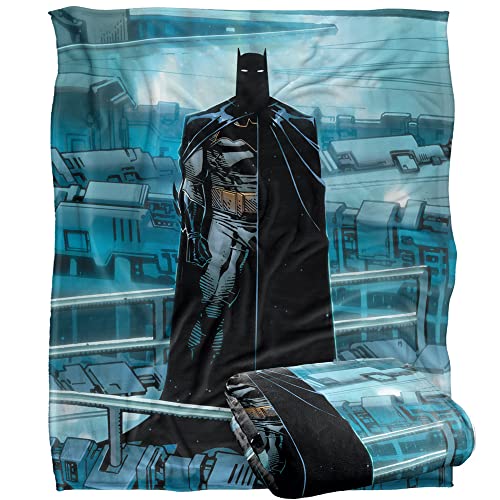 BATMAN Blanket, 152 x 127 cm, Batcave Platform Silhouette Silky Touch Super Soft Throw Blanket