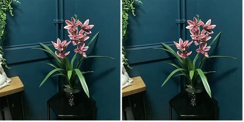 Leaf Luxury Potted Orchid Artificial (Pack of 2)