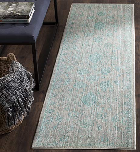Safavieh Craft Art-Inspired Indoor Woven Runner Area Rug, Valencia Collection, VAL103, in Blue / Multi, 69 X 244 cm for Living Room, Bedroom or Any Indoor Space