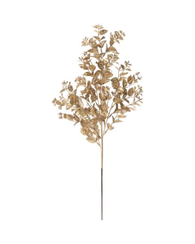 WeRChristmas Gold Foliage Christmas Tree Spray, 63cm Decorative Pick - Gold foliage spray, 63cm decorative Christmas tree pick for wreaths, garlands and festive arrangements