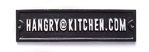 Boxer Gifts Hangry@Kitchen.com Iron Sign - Funny Kitchen Wall Art Plaque - Retro Homeware Gift - 22.9cm x 6.1cm