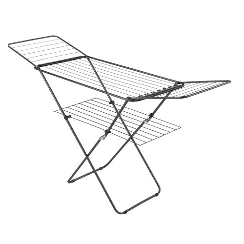 Metaltex Panarea - Heavy-Duty Wing Laundry Dryer - Clothes Horse with Rust-Proof Coating - Foldable Clothes Drying Rack - Indoor/Outdoor Clothes Airer, 26m Drying Space, 180 x 55 x 100 cm