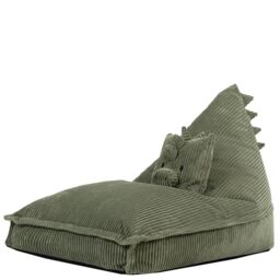 icon Dexter Dinosaur Kids Cord Bean Bag Chair with Filling Included, Green