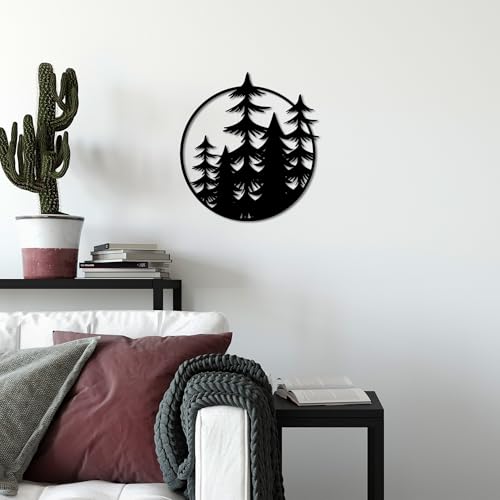 Stylish Black Decorative Metal Wall Accessory, 50 x 46 cm, 100% Metal (1.5 mm), Easy Wall Mounting, Perfect for Modern Home Decor