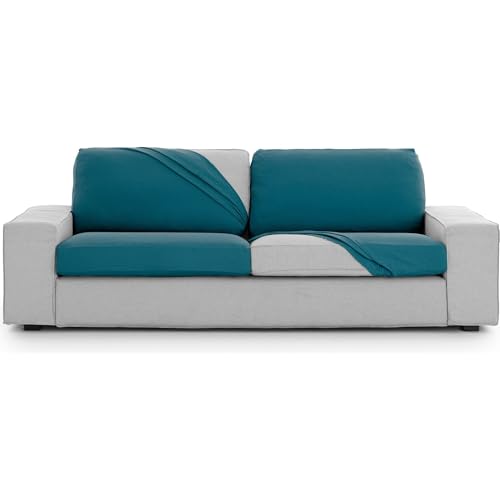 ECOMMERC3 - Seat Cover for Bi-Elastic Sofa Size XXL ??? Chair Cover Eseralda Green Adjustment, Easy to Put on and Remove with Elastic Fasteners
