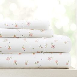 "Linen Market 4 Piece Queen Sheets Set (Pink Floral) - Sleep Better Than Ever with These Ultra-Soft & Cooling Bed Sheets for Your Queen Size Bed - Deep Pocket Fits 16"" Mattress"