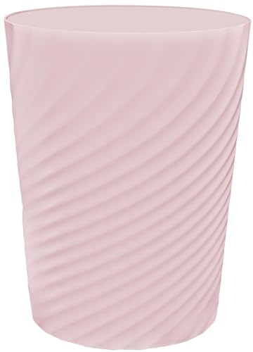 DAJITRE 1.8 Gallon Small Trash Can Wastebasket Recycling Bin Slim Profile for Compact Spaces Bathroom, Office, Bedroom, Kitchen (1.8 Gallon, Pink)