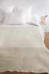 Toison d'or Volta Woolmark Wool Blanket, 240 cm x 300 cm Size, Natural