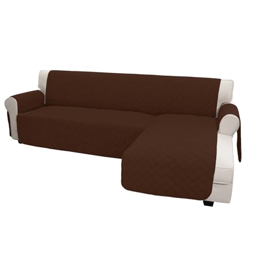 Easy-Going Sofa Slipcover L Shape Sofa Cover Sectional Couch Cover Furniture Protector Mat for Pets Dog Cat (Large,Coffee/Coffee)