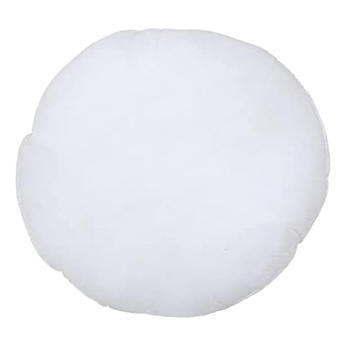 Paoletti Hollowfibre Polyester Cushion Pad – Luxury Round Cushion Insert Inner (White – 50 x 50 x 12cm)