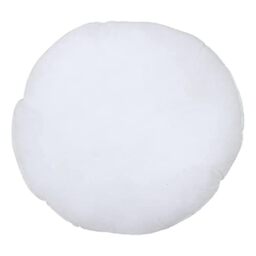 Paoletti Hollowfibre Polyester Cushion Pad – Luxury Round Cushion Insert Inner (White – 50 x 50 x 12cm)