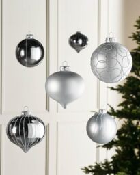 Silver Glass Baubles