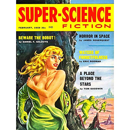 Wee Blue Coo Comic Book Cover Super Science Fiction Alien Horror Sci Fi USA Art Print Poster Wall Decor 12X16 Inch