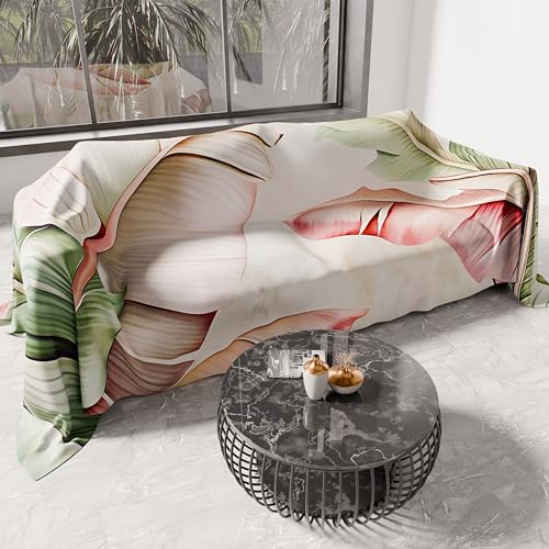 PETTI Artigiani Italiani - Spring-Summer Double Bedspread Lightweight Blanket for Double Bed and Half Bedspread, Floral 191 100% Made in Italy