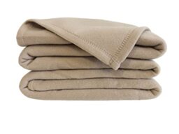 Poyet Motte Poleco Blanket in Polyester Fleece - Sand, polyester, sand, 220x180 cm