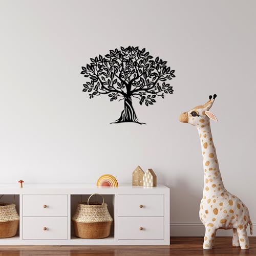 Stylish Black Decorative Metal Wall Accessory, 58 x 70 cm, 100% Metal, 1.5 mm Thickness, Perfect for Modern Home Decor & Unique Wall Art