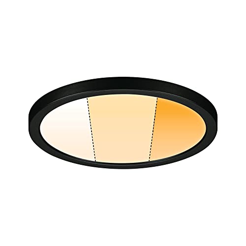 Paulmann 93099 recessed LED panel Areo IP44 175mm round 3-Step-Dim dimmable Warm white Black Plastic Lighting system