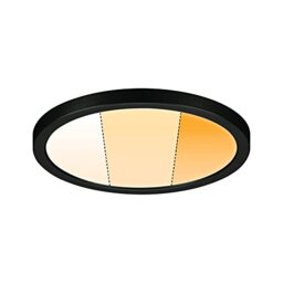 Paulmann 93099 recessed LED panel Areo IP44 175mm round 3-Step-Dim dimmable Warm white Black Plastic Lighting system