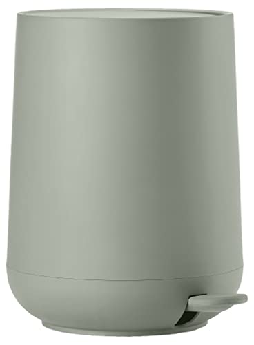 Zone Denmark Nova Pedal Bin, Cosmetic Bathroom Bin, Small Waste Bin for Bathroom, 3 Litre, Ø 20.5 cm, Height 23.5 cm, Matcha Green