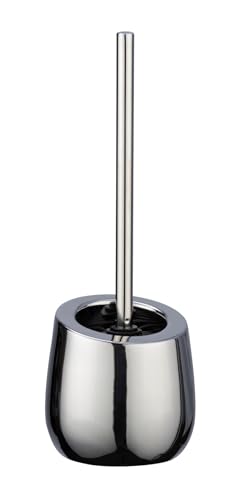 WENKO Toilet Brush, ceramic, Chrome, 13, 5 x 38 x 13, 5 cm