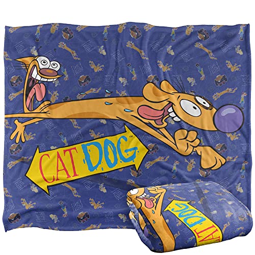 Catdog Running And Screaming Silky Touch Super Soft Throw Blanket 152 X 127 Cm