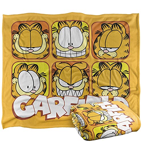 Garfield Faces Silky Touch Super Soft Throw Blanket 152 X 127 Cm