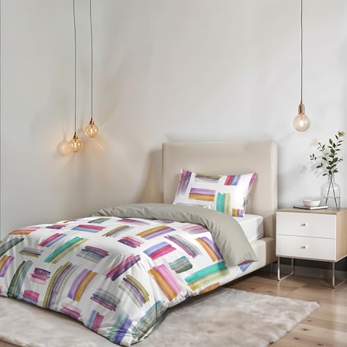 Italian Bed Linen Sogni e Capricci Fantasy Duvet Cover (Made in Italy), Microfiber, Multicolor, single