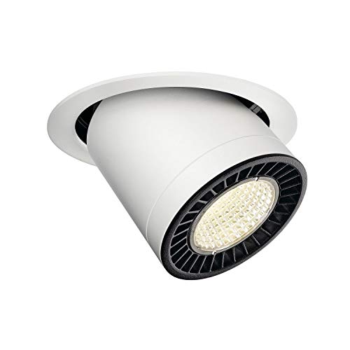 SLV recessed Ceiling Light SUPROS Move/LED Spotlight, floodlight, Ceiling Spotlight, recessed Light, Indoor Lighting / 4000K 36W 3520lm White 60 Degrees