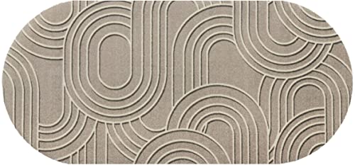 wash+dry Doormat with Sand Twist Design 70 x 150 cm Washable Inside and Outside