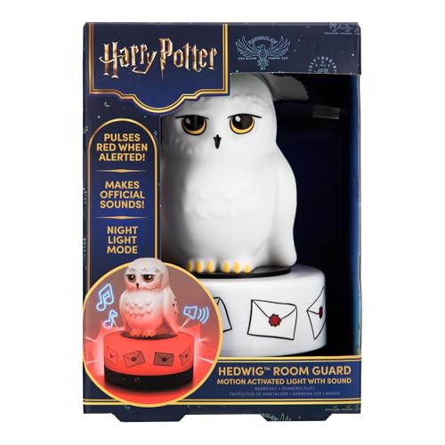 Paladone Hedwig Motion Sensor Room Guard and Night Light, Officially Licensed Harry Potter LED Lamp and Security Alarm for Kids Bedrooms, Teenagers, Home, Gift for Potterheads