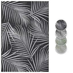 Hanse Home Sumatra Flat Weave Indoor and Outdoor Rug, Colours: Black/Cream, Size: 120 x 170 cm