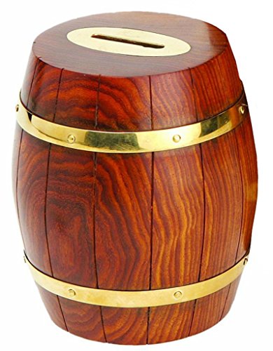 Nauticalia Naval-style Barrel Money Box, Brown