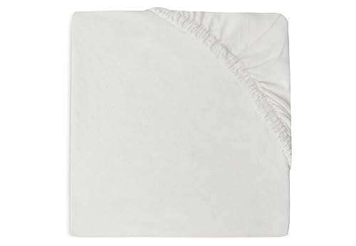 Jollein Jersey Fitted Sheet – Ivory – 70/75 x 140/150 cm – 100% Cotton – Fitted Sheet – Ivory