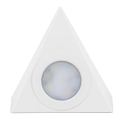 Bright Source LED Triangular Pyramid Cabinet Cupboard Unit Shelf Light, White, 2.5W, 220lm, 3CCT Switchable 3000K 4000K 6000K