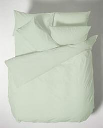 Plain Dyed Cotton Percale Green 200TC Flat Sheet 210 x 280 cm