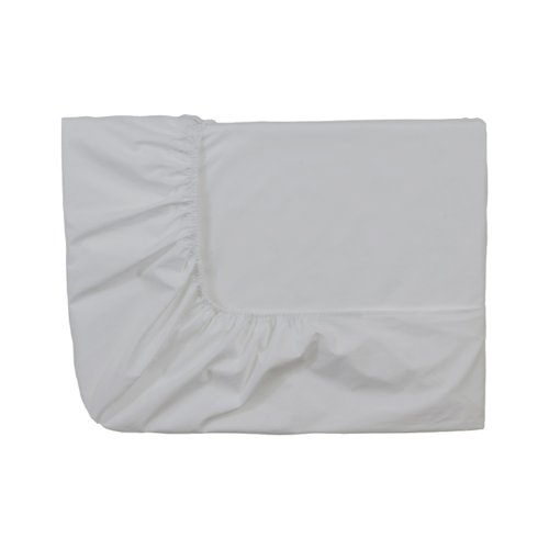 Essix Home Collection Fitted Sheet, Percale 80 Thread Count, Pearl Grey, 90 x 200 cm