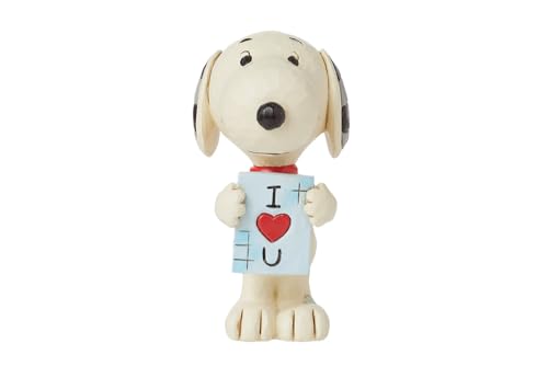 Peanuts by Jim Shore Snoopy I Love You Sign Mini Figurine, 3.15 inch