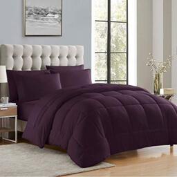 Sweet Home Collection Luxurious Plush Loft Microfiber Fill Duvet Insert Bedding, Purple, Full