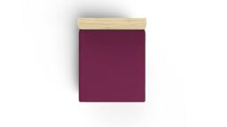 Premium Ranforce Double Fitted Sheet (140 x 190 + 30 cm), 100% Cotton, 155 Thread Count, Purple, Soft, Durable, Machine Washable at 30°C, Ideal for Cosy Bedrooms