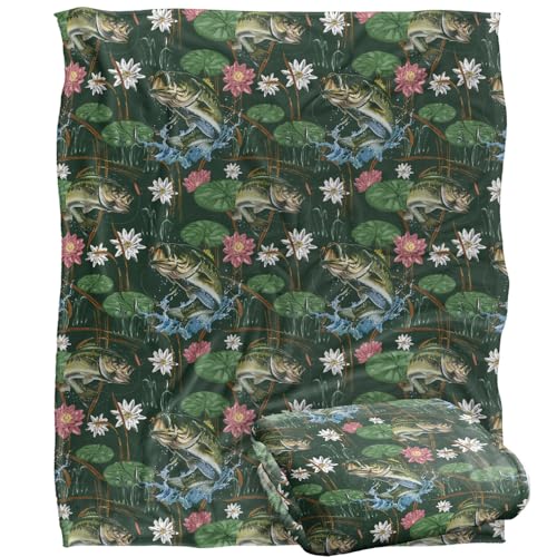Jq Licensing - Jl-Jp-Jq Bass Fishing Tiki 2 Silky Touch Super Soft Throw Blanket 152 X 127 Cm