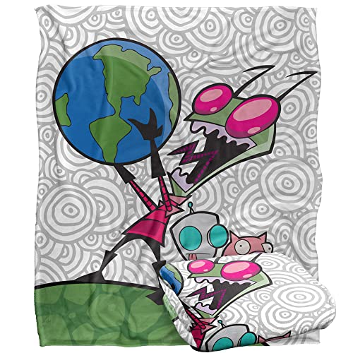 Invader Zim Invader Zim And Gir Silky Touch Super Soft Throw Blanket 152 X 127 Cm