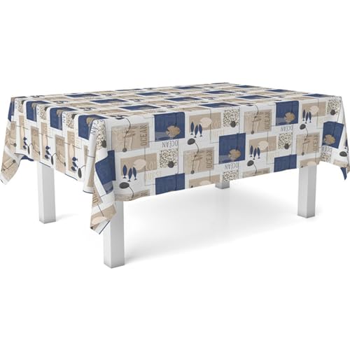 ECOMMERC3 Rectangular Oilcloth Tablecloth Size 260 x 140 cm Style, Durability and Easy Cleaning for Your Table ??? Stain-Resistant and Waterproof Oilcloth Tablecloth