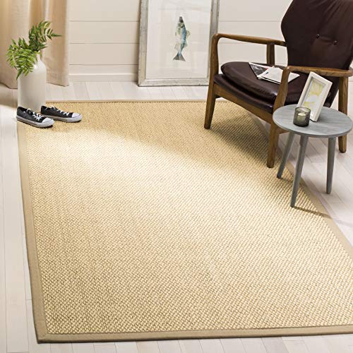 Safavieh Natural Fiber Rug for Living Room, Dining Room, Bedroom - Natural Fiber Collection, Short Pile, in Beige, 152 x 244 cm