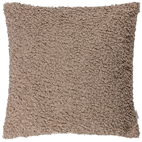 Yard Cabu Feather Filled Cushion – Scandi Minimalist Chunky Boucle Textured Decorative Pillow (Taupe - 45x45cm)